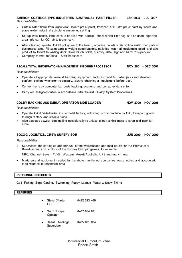 computer operator supervisor resume