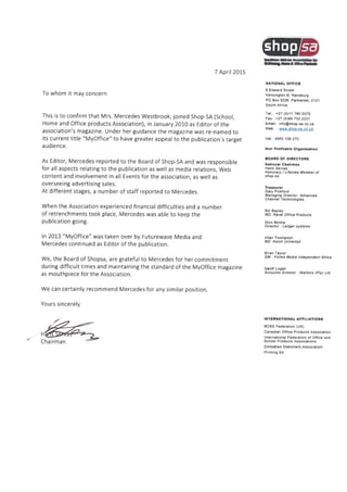 Reference letter Hans Servas