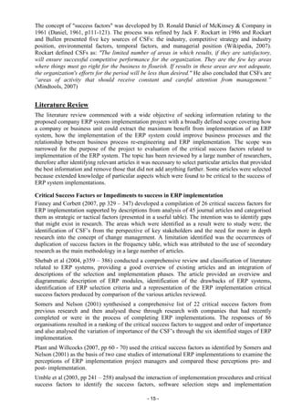 Critical Success Factors in ERP Implementations | PDF