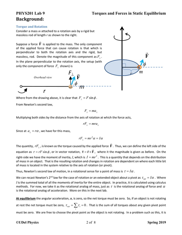 9 Biomechanics Torques In Equilibrium Pdf Pdf