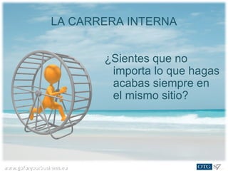 www.goforyourbusiness.euwww.goforyourbusiness.eu
¿Sientes que no
importa lo que hagas
acabas siempre en
el mismo sitio?
LA CARRERA INTERNA
 