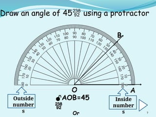 How to Draw Angles Using a Protractor: Step-by-Step Guide | PPTX