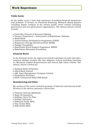 Jehangir ACCA - Resume - New | DOCX