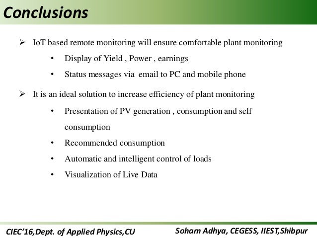 Ciec16pptiot Based Smart Solar Monitoring