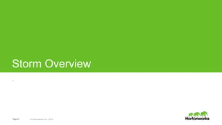 Page31 © Hortonworks Inc. 2014
Storm Overview
.
 
