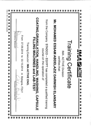 IMA Certificate