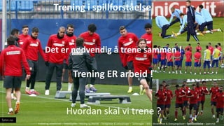 Trening i spillforst?else
Det er n?dvendig ? trene sammen !
Trening ER arbeid !
Hvordan skal vi trene ?
Fotball og arbeidslivet C Fotballspillet C Pasning og Mottak C Ferdigheter & Utfordringer C Spilleregler C M?l C Broallianser & Overgangsfaser C Spillforst?else C Sp?rsm?l
Tahiri.no
Patrick Tahiri
 