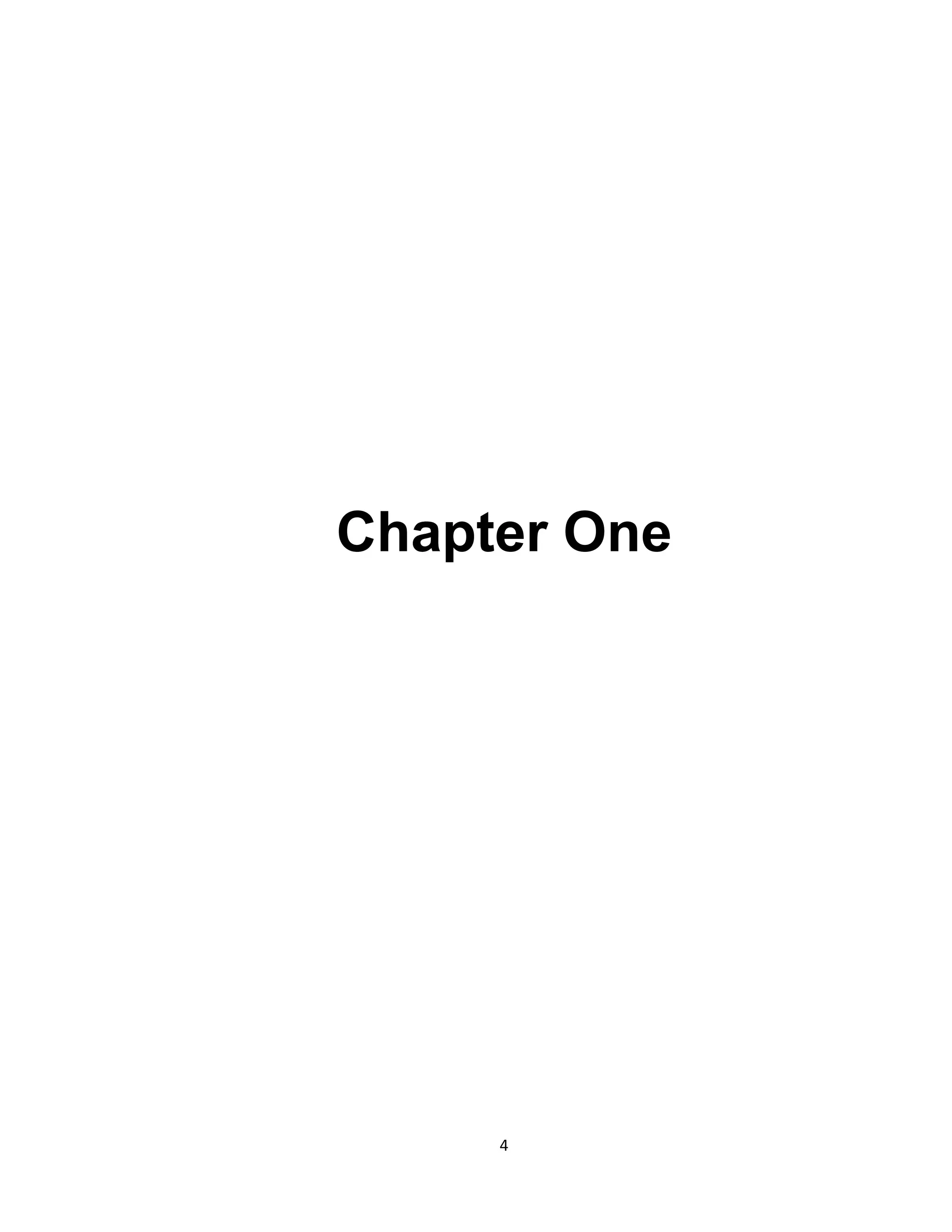 4
Chapter One
 