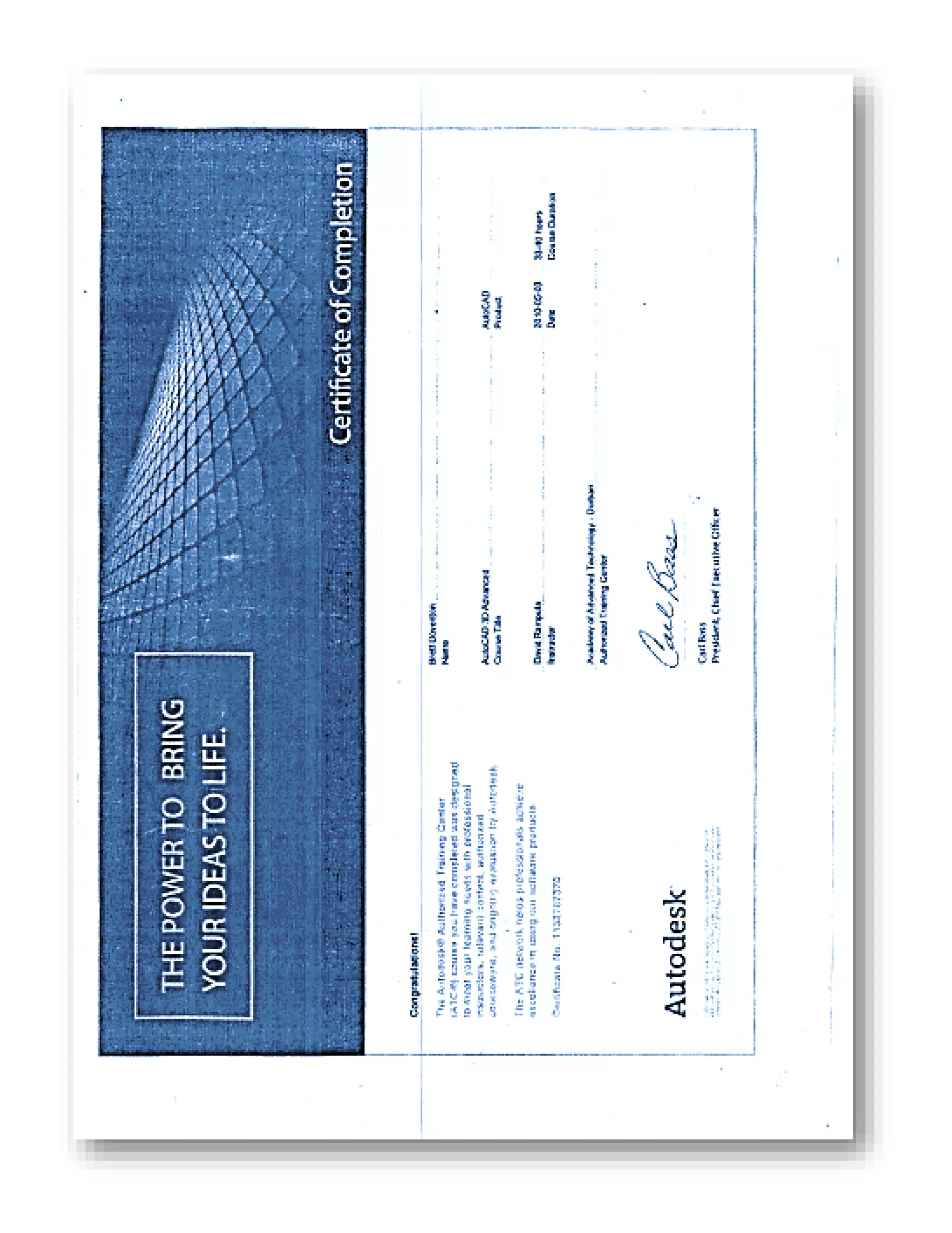 Autocad 3d certificate pdf | PDF
