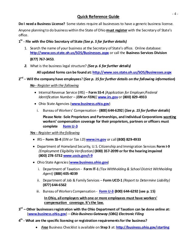 1st stop starting your business in ohio 2014 form 533a
