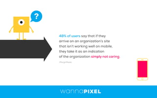48% of users say that if they
arrive on an organization’s site
that isn’t working well on mobile,
they take it as an indication
of the organization simply not caring.
/MarginMedia
?
 