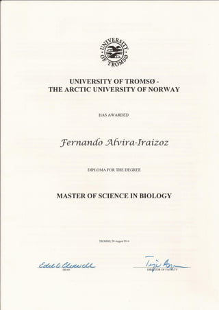 MSc Diploma and Transcript of Records_UiT