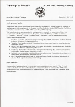 MSc Diploma and Transcript of Records_UiT