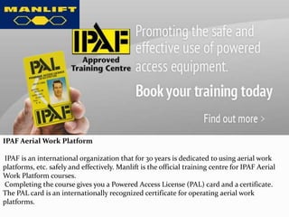 Manlift Training.pdf MANLIFT-ALI HAIDER | PPTX