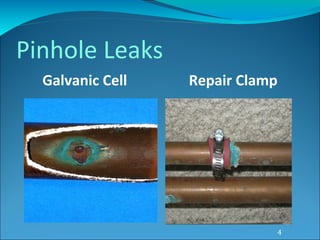 Pinhole Leaks
Galvanic Cell Repair Clamp
4
 