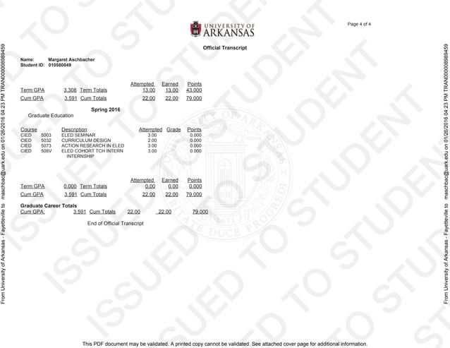 Transcript | PDF | Undergraduate Education | College Education