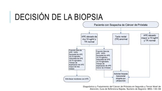 Diagnóstico y Tratamiento del Cáncer de Próstata en Segundo y Tercer Nivel de
Atención. Guía de Referencia Rápida. Numero de Registro: IMSS-140-08
DECISIÓN DE LA BIOPSIA
 