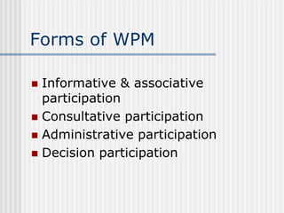WORKER S PARTICIPATION IN MANAGEMENT | PDF