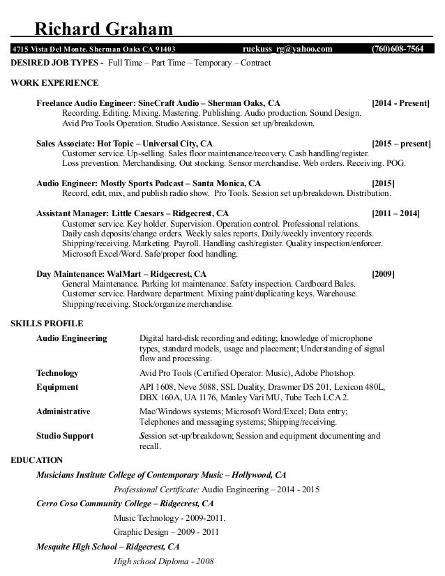 resume 10 4 15