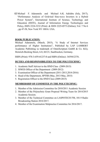CURRICULUM VITAE OF ADARAMOLA-LASPOTECH-A | PDF