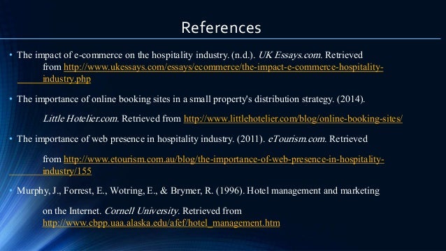 the role of the internet in hotel industry hotel management essay