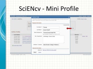 SciENcv - Mini Profile
 