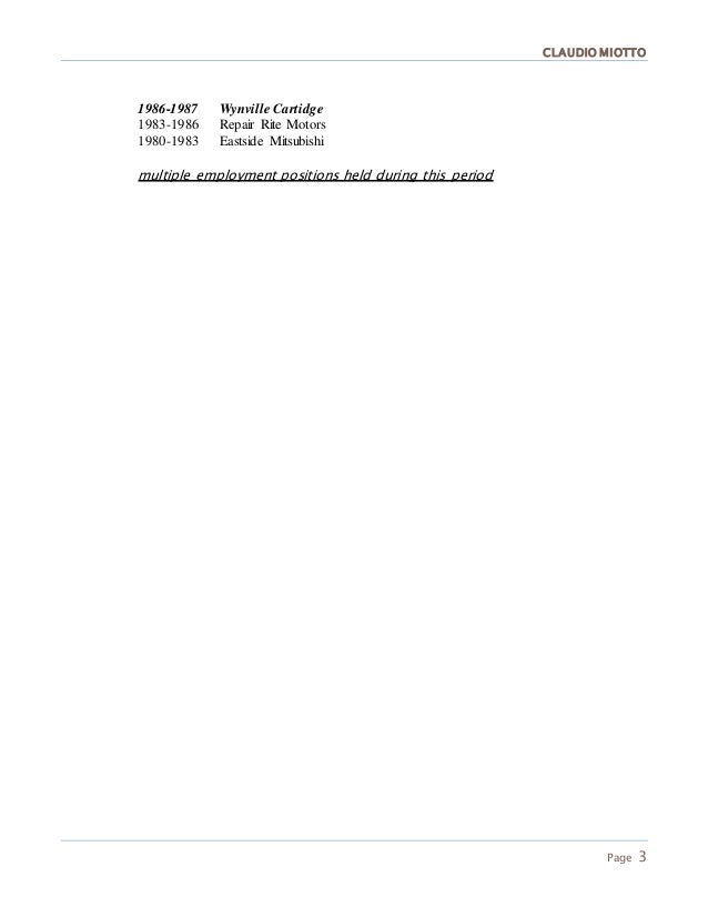 heavy equipment resume