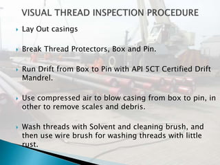 Visual Thread Inspection Defect VISUAL INSPECTION pt 2 | PPTX
