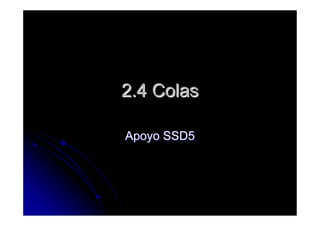 2.4 Colas

Apoyo SSD5
 