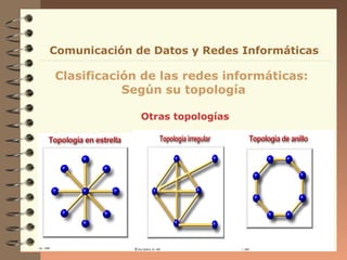 Comunicación de Datos y Redes Informáticas

Clasificación de las redes informáticas:
Según su topología
Otras topologías

 