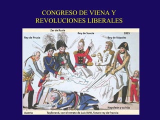 CONGRESO DE VIENA Y
REVOLUCIONES LIBERALES
 