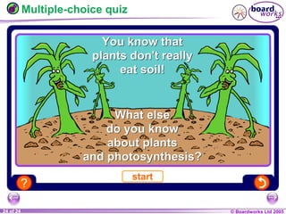 © Boardworks Ltd 20041 of 20 © Boardworks Ltd 200524 of 24
Multiple-choice quiz
 
