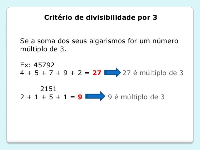 Critérios de Divisibilidade