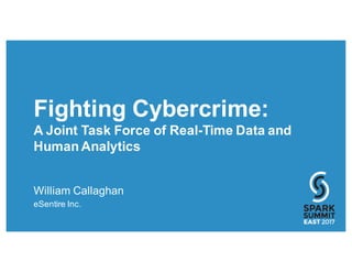 Fighting Cybercrime:
A Joint Task Force of Real-Time Data and
Human Analytics
William Callaghan
eSentire Inc.
 