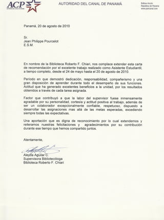 Carta de recomendación ACP (en español)
