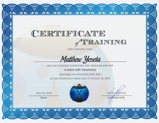 iOS Certificate PPT iOS Certificate PPT