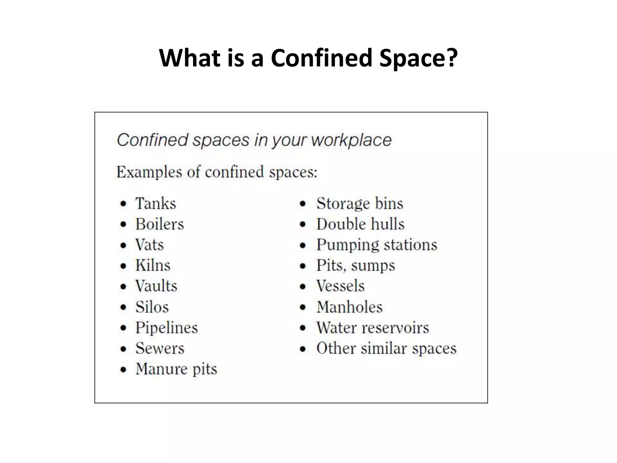 CONFINED SPACE TRAINING | PPTX