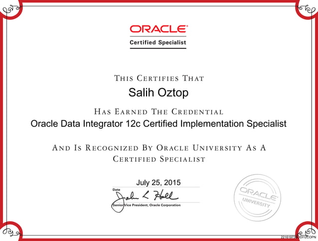 Oracle Data Integrator 12c Certified Implementation Specialist | PPT ...