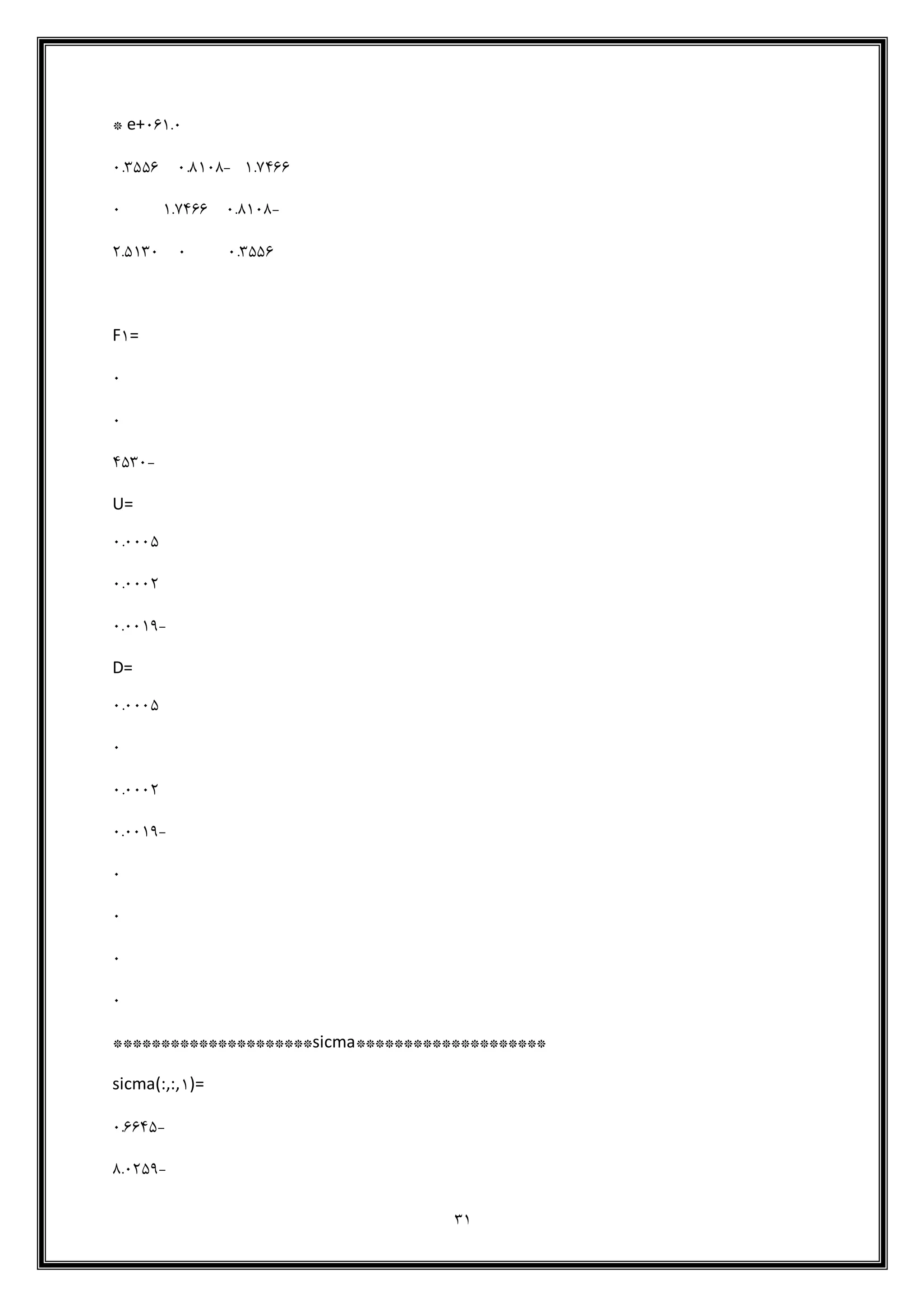 31
1.4e+46*
1.7066-4.91494.3996
-4.91491.70664
4.399641.9134
F1=
4
4
-0934
U=
4.4449
4.4441
-4.4418
D=
4.4449
4
4.4441
-4.4418
4
4
4
4
********************sicma*********************
sicma(:,:,1)=
-4.6609
-9.4198
 