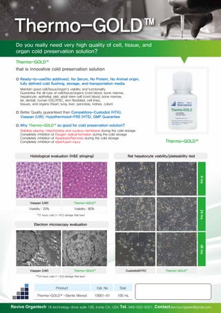 Thermo-GOLD and Cryo-GOLD brochure