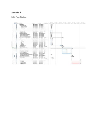 Appendix 3
Pubic Phase Timeline
 