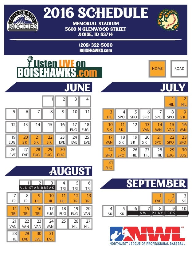 2016 Boise Hawks Media Guide