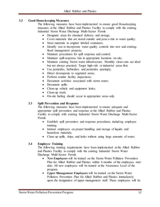 Allied Rubber and Plastics SWPPP DOC | DOCX