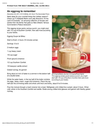 Eggnog-San Mateo Daily Journal