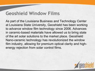 Ceramic Glass Coating – Geoshield Window Films