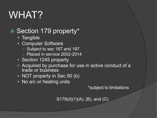 Section 179 Computer Software PPT Section 179 | PPTX