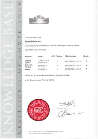 Civil Designer Certificate