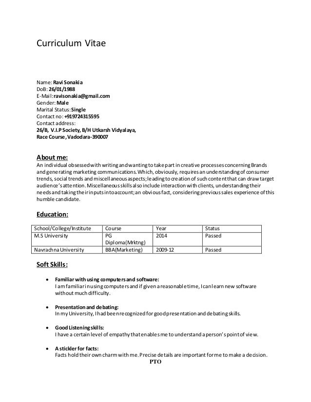 writer cv