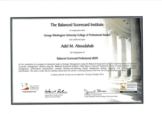 Certified Balanced Scorecard Professional