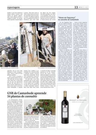 13 aurinegra #233 | 02MAR2012
reportagem
tímidas. A casa está rodeada de
chapas, tábuas e arames, uma
espécie de barreira improvi-
sada contra olhares curiosos e
“amigos do alheio”. No quintal,
Alzira responde. Passado alguns
segundos, está ao nosso lado,
limpando as mãos ensanguen-
tadas: “Estava a tratar de umas
galinhas”,justiﬁca.
Tem 73 anos e já perdeu a
conta a quantos desses viveu só:
“Há muito que vivo por minha
conta, desde que a minha ﬁlha
saiu de casa. Há seguramente
30 anos”, diz. “Ela casou-se e eu
ﬁquei sozinha”. Perguntamos se
nunca sente medo, se não teme
visitas indesejadas. A resposta
é pronta: “Não tenho medo ne-
nhum,ainda tratava era de ensi-
nar uma lição a quem me tentas-
se roubar”. Os militares explicam
que é aconselhável não oferecer
resistência, para evitar males
maiores, mas a solidão e a ne-
cessidade de se desenvencilhar
e defender sozinha, tornaram
Alzira dura e destemida. “Já tive
cinco companheiros, mas já fo-
ram todos para o barroco”, atira.
Por estes dias, a sua única
companhia sãos os cães e gatos
de que se rodeia. “Apanho todos
os que andam por aí perdidos
ou aqui vêm dar. Os animais são
a minha companhia”, assevera.
Rosa, Leão, Sapo, Fusca, Joana
são alguns dos seus amigos,
com quem partilha a sua vida e
o seu quotidiano. Eles e os ele-
mentos da Secção de Programas
Especiais, que são, muitas vezes,
as únicas pessoas que cruzam
o caminho de Alzira. A patrulha
aproxima-se do ﬁm. Despedi-
mo-nos dos nossos “compa-
nheirosdeviagem”eretomamos
a nossa rotina assaltados por um
mistodeemoções:tristezaefrus-
tração, por sabermos que como
estas quatro idosas há milhares
em todo o País; e alegria e opti-
mismo, por sentirmos que, ainda
que por breves instantes, fomos
ouvintes atentos e vimos um
sorriso iluminar-lhes o rosto.
“Idosos em Segurança”
no concelho de Cantanhede
Um dos Programas Espe-
ciais que a GNR de Cantanhe-
de tem no terreno é o Apoio
65 – Idosos em Segurança,
que presta assistência e acom-
panhamento, para além de
identiﬁcar, seniores que vivem
em situação de isolamento,
quer geográﬁco, quer humano.
O Censos Sénior, que é feito
anualmente e terminou no ﬁ-
nal de Fevereiro, começa por
sinalizar os casos que reúnem
as condições para serem poste-
riormente acompanhados pelos
militares da GNR, afectos à
SPE - Secção de Programas Es-
peciais (quatro elementos, no
caso do Destacamento Territo-
rial de Cantanhede).
Depois, as patrulhas diá-
rias, feitas no período da ma-
nhã ou da tarde, tratam de
visitar os idosos sinalizados,
dispersos por todo o Concelho.
Neste momento, estão identiﬁ-
cados 132 homens e mulheres
que vivem nestas condições,
um número que pode crescer
quando forem cruzados os da-
dos do mais recente Censos
Sénior. “Tentamos visitá-los a
todos uma ou duas vezes por
mês. Nem sempre é possível,
já que ao número reduzido de
meios humanos, junta-se o
facto de estes quatro militares
terem que assegurar o funcio-
namento dos outros Programas
Especiais”, explicou ao Auri-
Negra Cláudio Lopes, respon-
sável pelo Destacamento Terri-
torial de Cantanhede.
Entre os outros programas
de que fala o Tenente, encon-
tram-se Escola Segura, Farmá-
cia Segura e Comércio Seguro,
por exemplo, o que faz com
que o tempo e os meios tenham
que ser extremamente bem
geridos para dar resposta a to-
das as solicitações no âmbito
da SPE. Em 2011, eram 144
os idosos sinalizados, número
que desceu para 132 no início
de 2012, por falecimento dos
restantes. “O Programa não
se resume a visitar as pessoas
sinalizadas. Compreende, tam-
bém, acções de sensibilização
e aconselhamento, nomeada-
mente no que respeita a burlas,
por exemplo”.
Nos casos mais críticos, a
GNR entra em contacto com Ins-
tituições Particulares de Solida-
riedade Social (IPSS’s), para que
prestem os cuidados necessá-
rios, quer em termos de higiene
e alimentação, quer de acom-
panhamento médico. “Esta res-
ponsabilidade tem que ser par-
tilhada, não pode ser assumida
em exclusivo por nós”, defende
Cláudio Lopes. Apesar de esta-
rem preparados para este tipo
de função e para as situações
delicadas com que se deparam,
aquilo que vêem e que vivem
deixa marcas nos militares da
Secção: “Naturalmente cria-se
uma ligação, mas temos que
aprender a separar as coisas.
Não ﬁcamos indiferentes, mas
não podemos deixar que as
emoções nos controlem”.
GNR de Cantanhede apreende
34 plantas de cannabis
O Destacamento Territo-
rial de Cantanhede da Guarda
Nacional Republicana (GNR)
apreendeu, na manhã de 15
de Fevereiro, uma quantidade
apreciável de plantas de canna-
bisnasuaáreadeintervenção.O
Comandante de Destacamento,
o Núcleo de Investigação Cri-
minal, um binómio de detecção
de droga composto por um mi-
litar e um cão, e duas patrulhas
policiais desenvolveram buscas
domiciliárias nas residências de
indivíduos, suspeitos da prática
de diversos crimes na área do
Destacamento. “Destas diligên-
cias, resultou a detenção de dois
indivíduos maiores, um de 21 e
outro de 25 anos de idade,que ﬁ-
caram detidos nas nossas insta-
lações e foram depois presentes a
tribunal, no dia 16 de Fevereiro”,
assegurou fonte do Destaca-
mento em comunicado.
Na sequência da operação
realizada pelos militares, foram
apreendidas 34 plantas de can-
nabis, 140,9 gramas de folhas
da planta, 0,8 gramas de haxixe,
várias sementes, balanças de
precisão e fertilizantes e outros
componentes utilizados no cul-
tivo e na criação de um ambien-
te de estufa. Os indivíduos ﬁca-
ram sujeitos a apresentações
periódicas semanais, nos Postos
Territoriais das respectivas áreas
de residência.
Maria Anunciação ouve os conselhos do GNR Alzira já perdeu a conta aos anos de solidão
 